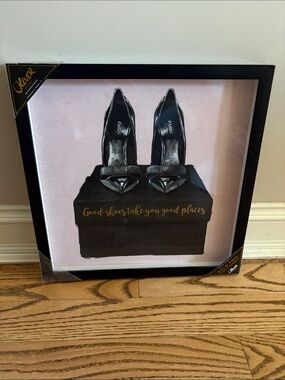 Framed Wall Art - Black High Heels Print